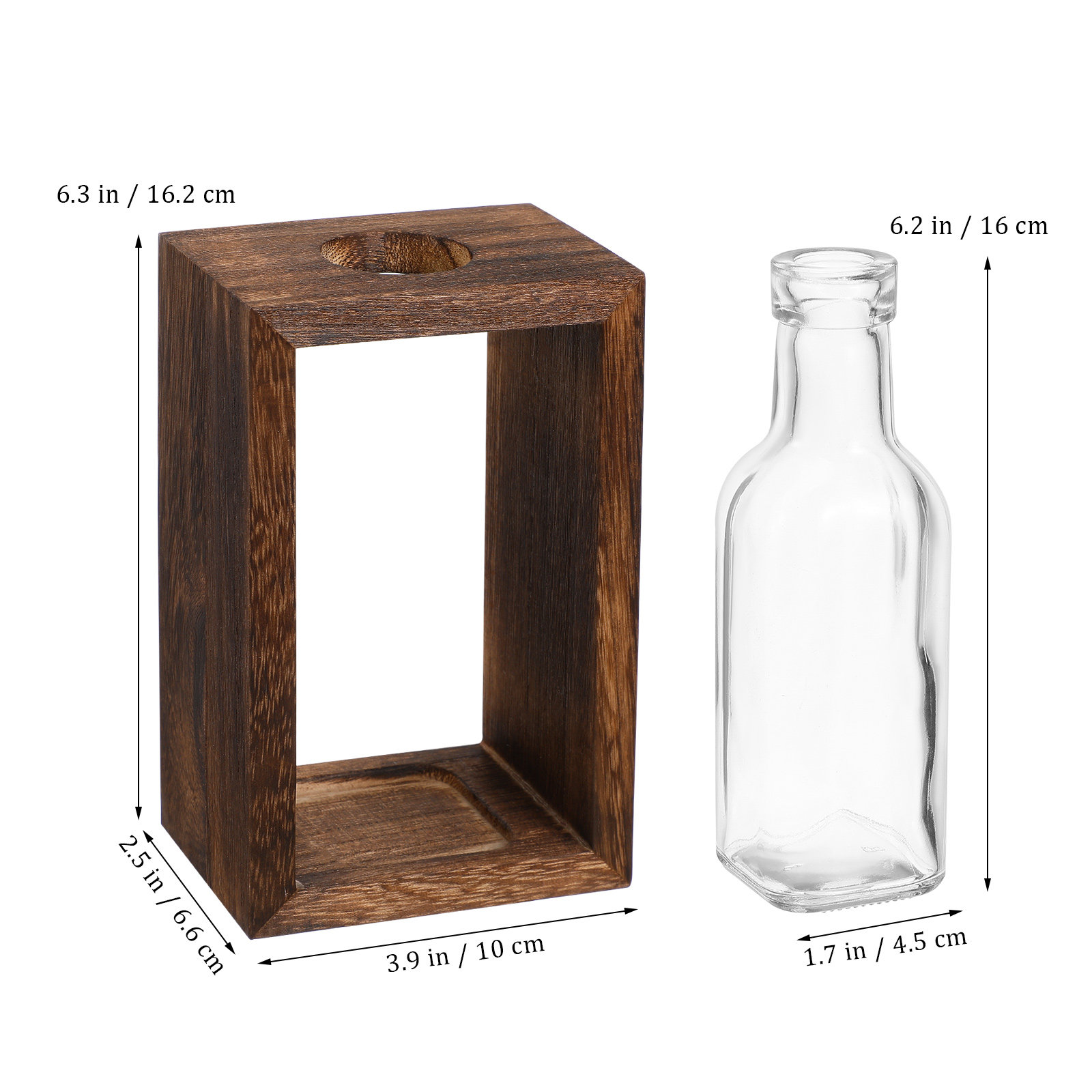 1Set Wooden Hydroponic Plant P - огляд і ціна Propagation Station Vase
