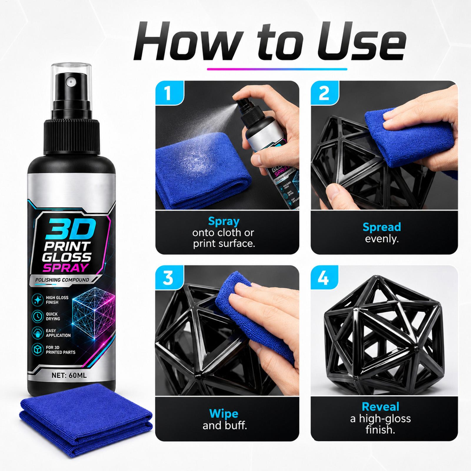 100ml 3D Print Gloss Spray Fas - огляд і ціна Misting Bottle Fine